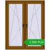 Pricing Tilt-and-Turn 1200x1500 mm REHAU OPTIMUM EURO-DESIGN 70 GOLDEN OAK two-sided. Price: 2 690.22 PLN