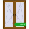 Pricing Tilt-and-Turn 1245x1520 mm REHAU ENERGY-SAVING SYNEGO MD GOLDEN OAK two-sided. Price: 2633,33 zł