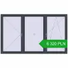 Pricing Tilt-and-Turn 2700x1600 mm REHAU ENERGY-SAVING SYNEGO MD ANTHRACITE_GREY_STRUKTURAL two-sided. Price: 6 320.12 PLN