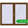 Pricing Tilt-and-Turn 1750x1450 mm REHAU ENERGY-SAVING SYNEGO MD WALNUT two-sided. Price: 4 061.21 PLN