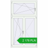 Pricing Tilt-and-Turn 1000x1800 mm REHAU OPTIMUM EURO-DESIGN 70 RAL 9016 Traffic white two-sided. Price: 2 175.83 PLN