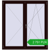 Pricing Tilt-and-Turn 1400x1500 mm REHAU OPTIMUM EURO-DESIGN 70 CHOCOLATE_BROWN two-sided. Price: 2 751.21 PLN