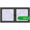 Ustalenie cen Okna skrzydłowe 1755x905 mm REHAU ENERGY-SAVING SYNEGO MD BASALT_GREY dwustronny. Cena: 2249,78 zł