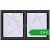 Pricing Tilt-and-Turn 1770x1070 mm REHAU ENERGY-SAVING SYNEGO MD BLACK_ULTI-MATT two-sided. Price: 534,01 €