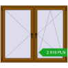 Pricing Tilt-and-Turn 1600x1360 mm REHAU OPTIMUM EURO-DESIGN 70 GOLDEN OAK two-sided. Price: 2 919 PLN