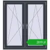 Ustalenie cen Okna skrzydłowe 1140x1265 mm REHAU ENERGY-SAVING SYNEGO MD ANTHRACITE_GREY_STRUKTURAL dwustronny. Cena: 2818,80 zł