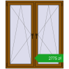 Pricing Tilt-and-Turn 1335x1565 mm REHAU ENERGY-SAVING SYNEGO MD GOLDEN OAK two-sided. Price: 2774,58 zł