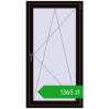 Ustalenie cen Okna rozwierne 800x1500 mm REHAU OPTIMUM EURO-DESIGN 70 BLACK_BROWN dwustronny. Cena: 1365,42 zł