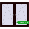 Pricing Tilt-and-Turn 1750x1500 mm REHAU OPTIMUM EURO-DESIGN 70 CHOCOLATE_BROWN two-sided. Price: 2 987.29 PLN