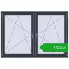 Pricing Tilt-and-Turn 1680x1145 mm REHAU ENERGY-SAVING SYNEGO MD ANTHRACITE_GREY_STRUKTURAL two-sided. Price: 2524,75 zł