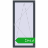 Pricing Tilt-and-Turn 1100x2300 mm REHAU ENERGY-SAVING SYNEGO MD ANTHRACITE_GREY_STRUKTURAL two-sided. Price: 2346,25 zł