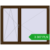 Pricing Tilt-and-Turn 1800x1420 mm REHAU OPTIMUM EURO-DESIGN 70 DARK_OAK two-sided. Price: 3 306.53 PLN