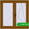 Pricing Tilt-and-Turn 1100x1100 mm REHAU OPTIMUM EURO-DESIGN 70 GOLDEN OAK two-sided. Price: 2 198.17 PLN