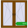 Ustalenie cen Okna skrzydłowe 1275x1340 mm REHAU ENERGY-SAVING SYNEGO MD GOLDEN OAK dwustronny. Cena: 615,04 €