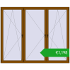 Pricing Tilt-and-Turn 2700x2200 mm REHAU OPTIMUM EURO-DESIGN 70 GOLDEN OAK two-sided. Price: 1197,66 €