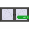 Ustalenie cen Okna skrzydłowe 1770x875 mm REHAU ENERGY-SAVING SYNEGO MD BASALT_GREY dwustronny. Cena: 479,90 €
