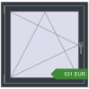 Pricing Tilt-and-Turn 910x890 mm KORSA ENERGY-SAVING REHAU SYNEGO MD. Price: 530.94 EUR
