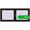 Ustalenie cen Okna skrzydłowe 1770x785 mm REHAU ENERGY-SAVING SYNEGO MD BLACK_BROWN dwustronny. Cena: 450,20 €