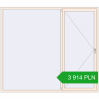 Pricing Tilt-and-Turn 2400x2100 mm REHAU OPTIMUM EURO-DESIGN 70 CREAME_WHITE_50L-2 two-sided. Price: 3 913.85 PLN