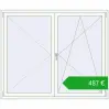 Pricing Tilt-and-Turn 1800x1500 mm REHAU ENERGY-SAVING SYNEGO MD RAL 9016 Traffic white two-sided. Price: 487,10 €