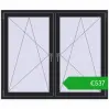 Ustalenie cen Okna skrzydłowe 1515x1265 mm REHAU ENERGY-SAVING SYNEGO MD BLACK_ULTI-MATT dwustronny. Cena: 536,54 €