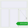 Pricing Tilt-and-Turn 1800x1800 mm REHAU BRILLANT DESIGN RAL 9016 Traffic white two-sided. Price: 670.37 EUR