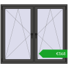 Ustalenie cen Okna skrzydłowe 1545x1370 mm REHAU ENERGY-SAVING SYNEGO MD BASALT_GREY dwustronny. Cena: 567,73 €
