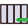 Pricing Tilt-and-Turn 2500x1800 mm REHAU ENERGY-SAVING SYNEGO MD CHOCOLATE_BROWN two-sided. Price: 7 257.51 PLN