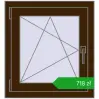 Pricing Tilt-and-Turn 600x650 mm CLASICTHERM 70 DARK_OAK two-sided. Price: 718,14 zł