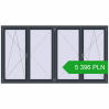 Pricing Tilt-and-Turn 2600x1400 mm REHAU OPTIMUM EURO-DESIGN 70 ANTHRACITE_GREY_STRUKTURAL two-sided. Price: 5 395.54 PLN