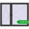 Pricing Tilt-and-Turn 1810x1490 mm REHAU ENERGY-SAVING SYNEGO MD BASALT_GREY two-sided. Price: 3 948.4 PLN