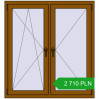 Pricing Tilt-and-Turn 1200x1300 mm REHAU OPTIMUM EURO-DESIGN 70 GOLDEN OAK two-sided. Price: 2 710.42 PLN