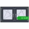 Ustalenie cen Okna skrzydłowe 990x545 mm EPSILON OPTIMA ANTHRACITE_GREY_STRUKTURAL dwustronny. Cena: 121.47 EUR