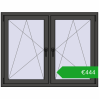 Pricing Tilt-and-Turn 1335x1025 mm REHAU ENERGY-SAVING SYNEGO MD BASALT_GREY two-sided. Price: 444,20 €