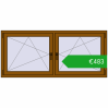 Ustalenie cen Okna skrzydłowe 1740x770 mm REHAU ENERGY-SAVING SYNEGO MD GOLDEN OAK dwustronny. Cena: 483,22 €