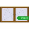 Pricing Tilt-and-Turn 2230x1230 mm REHAU ENERGY-SAVING SYNEGO MD GOLDEN OAK two-sided. Price: 1 074.87 EUR