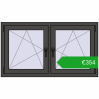 Pricing Tilt-and-Turn 1260x710 mm REHAU ENERGY-SAVING SYNEGO MD BASALT_GREY two-sided. Price: 354,00 €