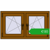Pricing Tilt-and-Turn 990x560 mm EPSILON OPTIMA GOLDEN OAK two-sided. Price: 130,12 €
