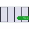 Pricing Tilt-and-Turn 4000x2200 mm REHAU ENERGY-SAVING SYNEGO MD ANTHRACITE_GREY_STRUKTURAL two-sided. Price: 7216,70 zł