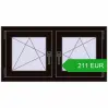 Pricing Tilt-and-Turn 990x515 mm REHAU OPTIMUM EURO-DESIGN 70 BLACK_BROWN two-sided. Price: 211.27 EUR