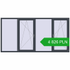 Pricing Tilt-and-Turn 2800x1400 mm REHAU OPTIMUM EURO-DESIGN 70 ANTHRACITE_GREY_STRUKTURAL two-sided. Price: 4 825.61 PLN