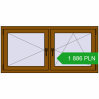 Pricing Tilt-and-Turn 1460x700 mm REHAU OPTIMUM EURO-DESIGN 70 GOLDEN OAK two-sided. Price: 1 885.98 PLN