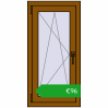 Pricing Tilt-and-Turn 500x1000 mm EPSILON OPTIMA GOLDEN OAK two-sided. Price: 96,23 €