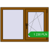 Pricing Tilt-and-Turn 1050x750 mm REHAU OPTIMUM EURO-DESIGN 70 GOLDEN OAK two-sided. Price: 1 230.16 PLN