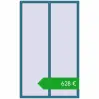 Ustalenie cen Okna skrzydłowe 1400x2300 mm VEKA Softline 76 COMFORT Pro BRILLIANT_BLUE dwustronny. Cena: 627,69 €