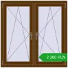 Pricing Tilt-and-Turn 1150x1150 mm REHAU OPTIMUM EURO-DESIGN 70 WALNUT two-sided. Price: 2 260.03 PLN