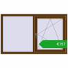 Ustalenie cen Okna skrzydłowe 1500x900 mm EPSILON OPTIMA WALNUT dwustronny. Cena: 156,86 €