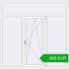 Pricing Tilt-and-Turn 1800x1800 mm REHAU BRILLANT DESIGN RAL 9016 Traffic white two-sided. Price: 606.43 EUR