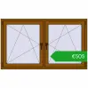 Ustalenie cen Okna skrzydłowe 1575x920 mm REHAU ENERGY-SAVING SYNEGO MD GOLDEN OAK dwustronny. Cena: 504,78 €