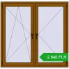 Pricing Tilt-and-Turn 1450x1400 mm REHAU OPTIMUM EURO-DESIGN 70 GOLDEN OAK two-sided. Price: 2 839.97 PLN